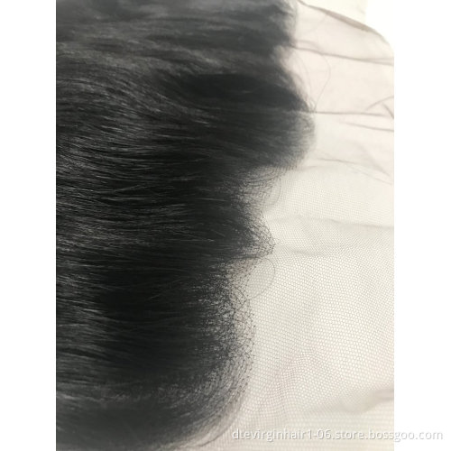 Wholesale New Trends 4*4 5*5 13*6 13*4 Transparent HD Thin Swiss Lace Frontal Closure, Cuticle Aligned Pre Plucked Virgin Hair
